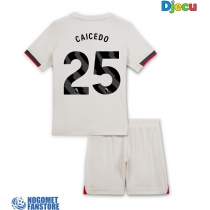 Chelsea Moises Caicedo #25 Gostujuci Dres za djecu 2025-26 Kratak Rukav (+ Kratke hlače)